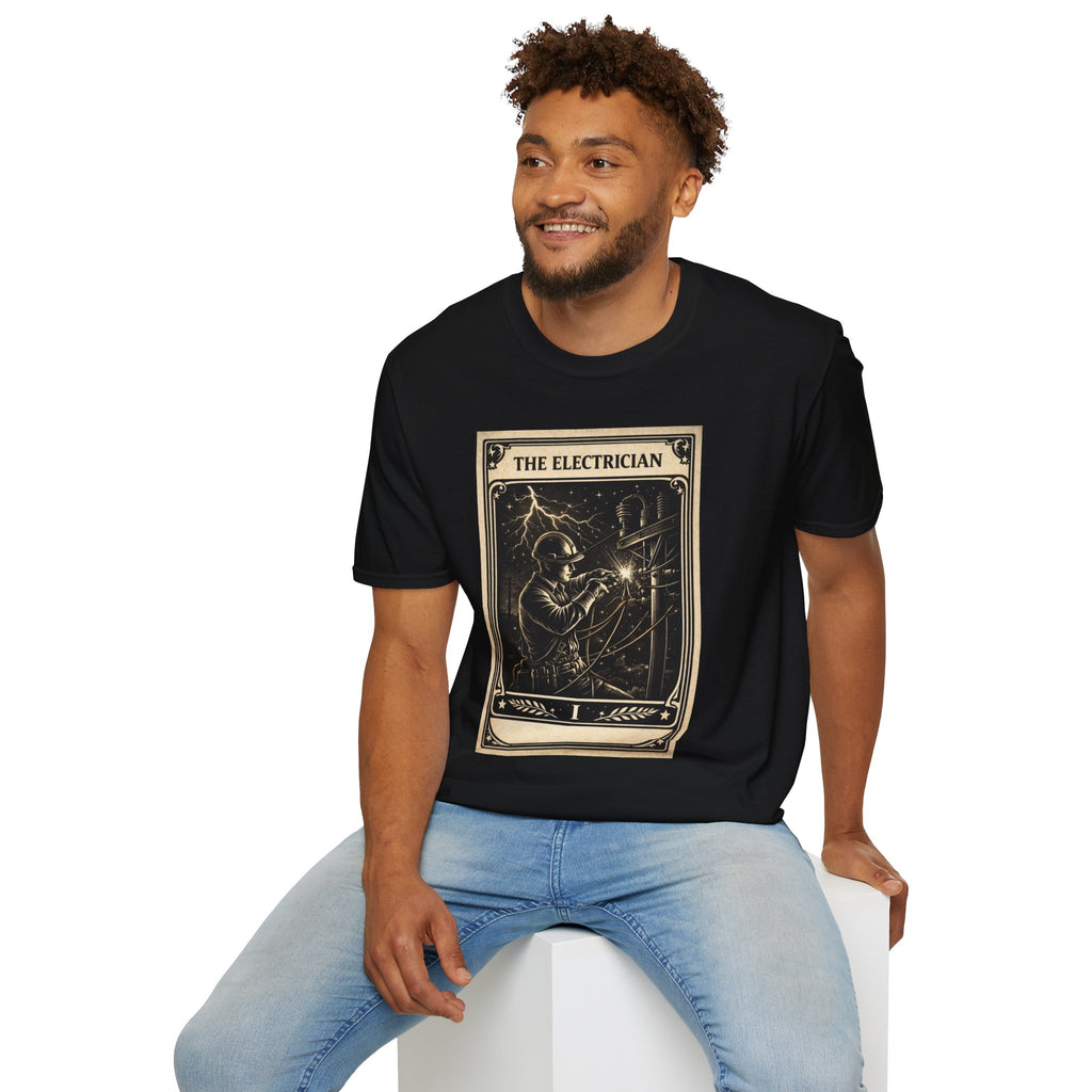 Electrician Shirt Tarot Card, Lineman Electrician Gift, Electrician Tee, Blue Collar Shirt, Electrician Gift Idea, Trade Worker Shirt