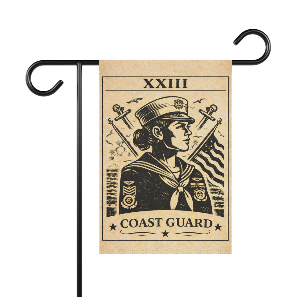 Coast Guard Sailor Illustration Garden & House Banner | Patriotic Nautical Flag