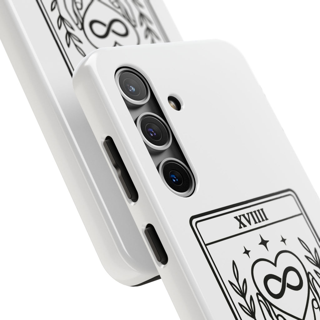The Advocate tarot card Phone Case | infinity heart hands design