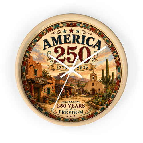 America 250 Anniversary Wall Clock | 1776-2026 Centennial Patriotic Clock