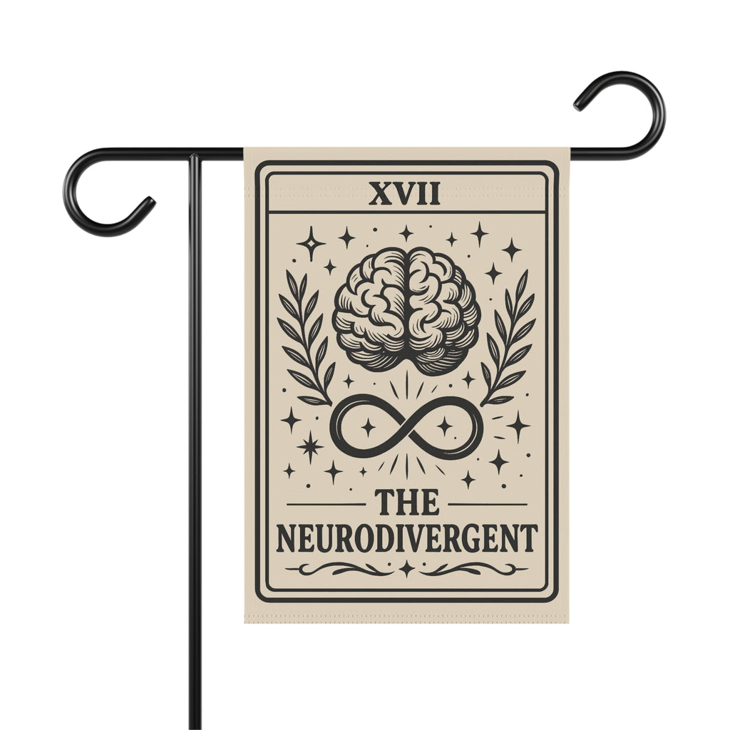 Neurodivergent Brain Tarot Garden Flag | Garden Banner