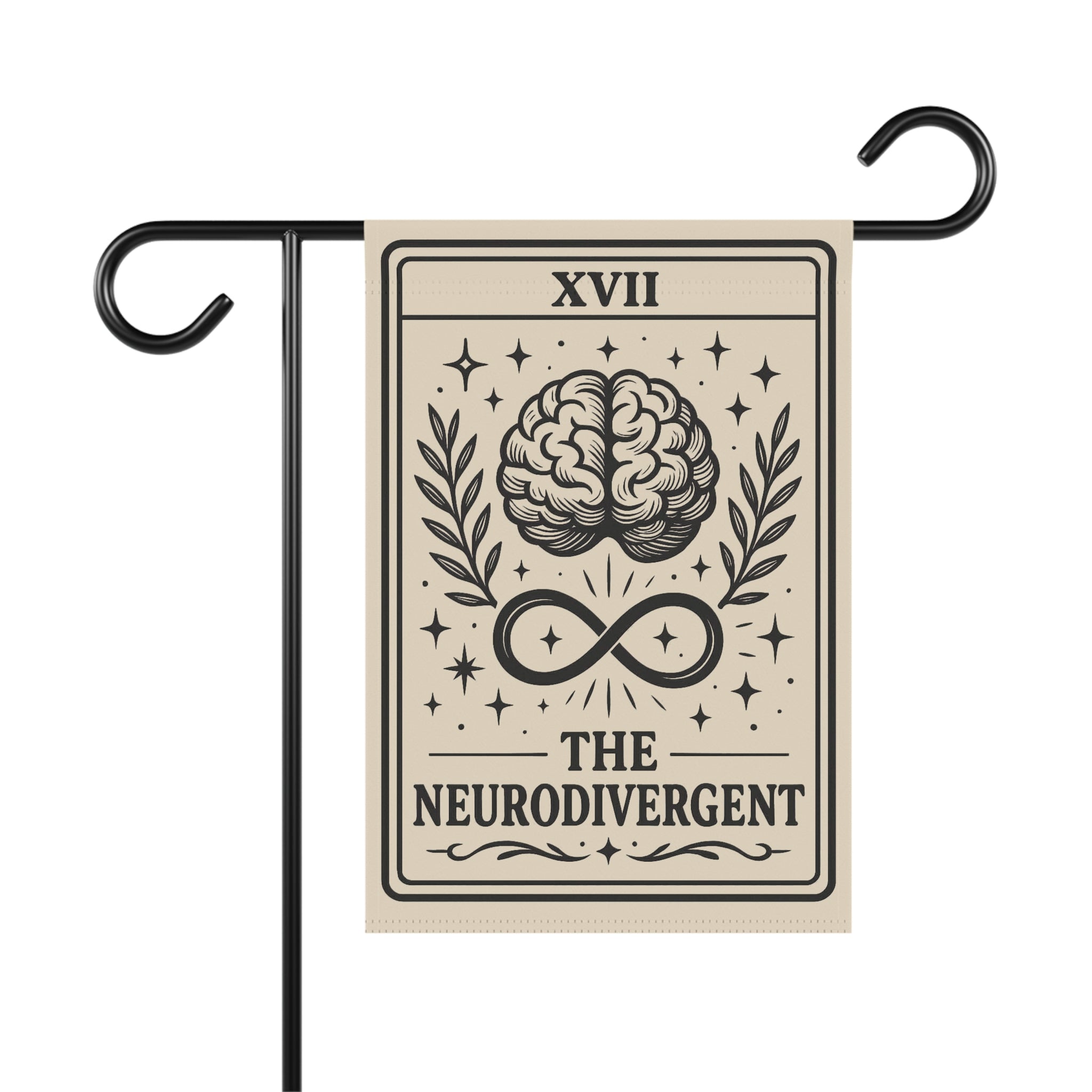 Neurodivergent Brain Tarot Garden Flag | Garden Banner