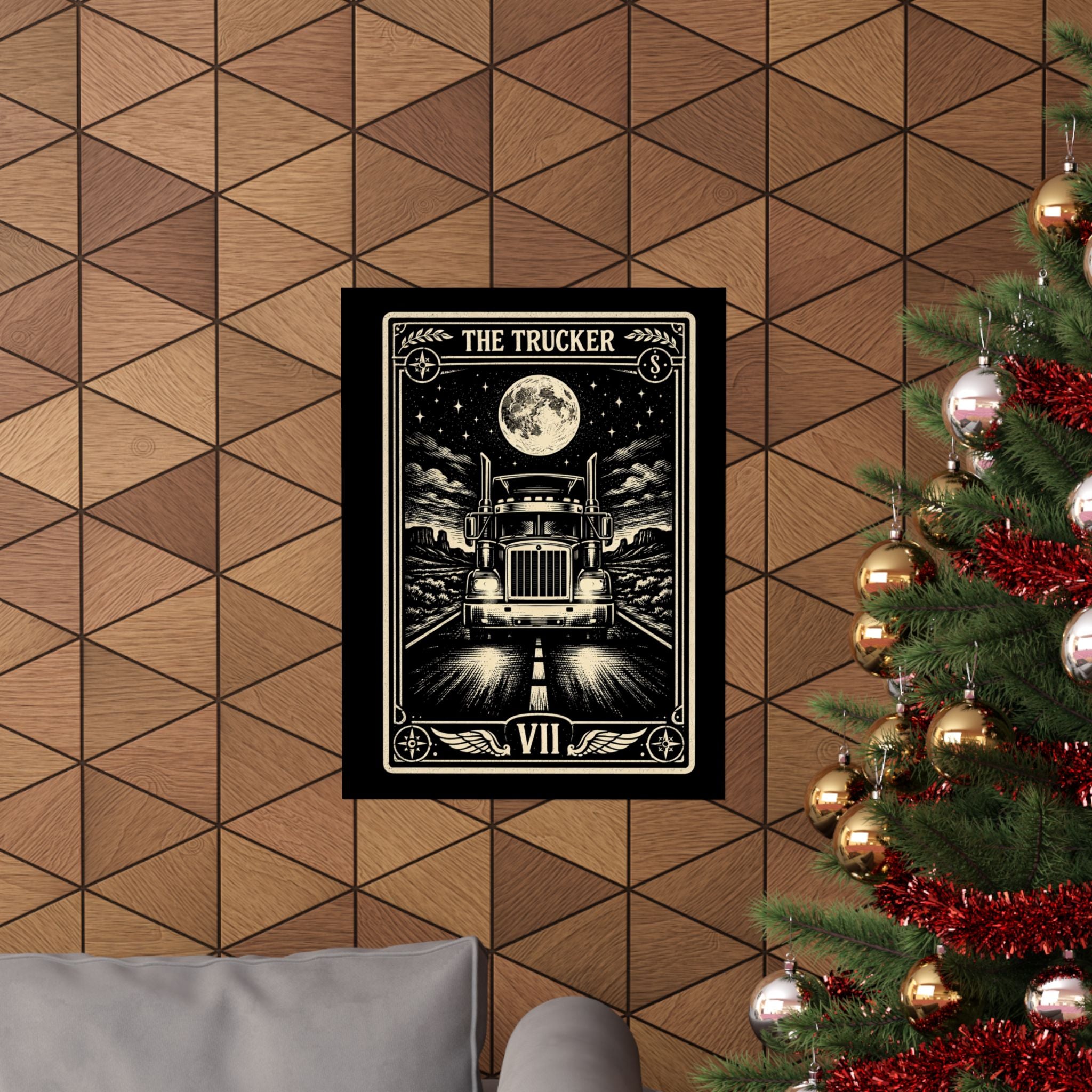 Truck Driver Poster | Truck Driver Wall Art | Trucker Gift | Blue Collar Decor | Garage Wall Art | Gift for Him