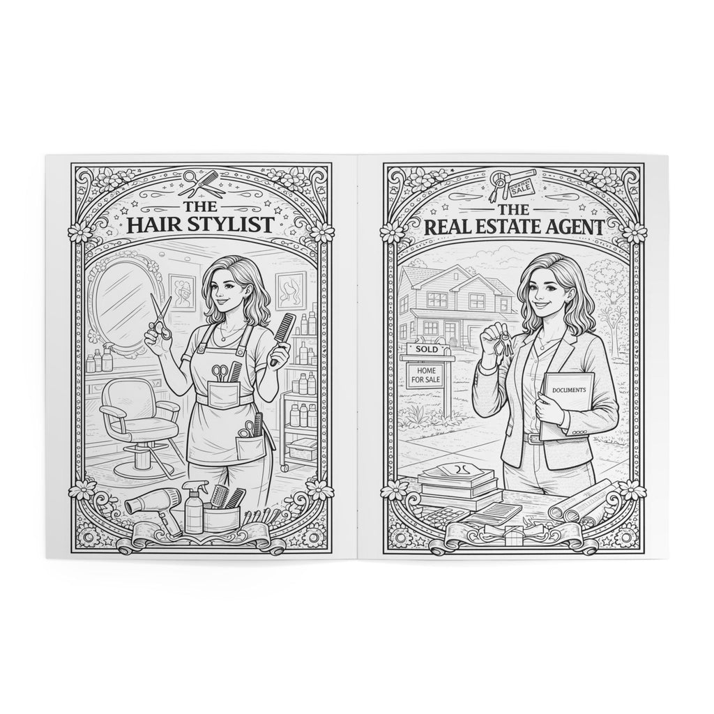 Women at Work Coloring Book | Careers Adult Coloring Book