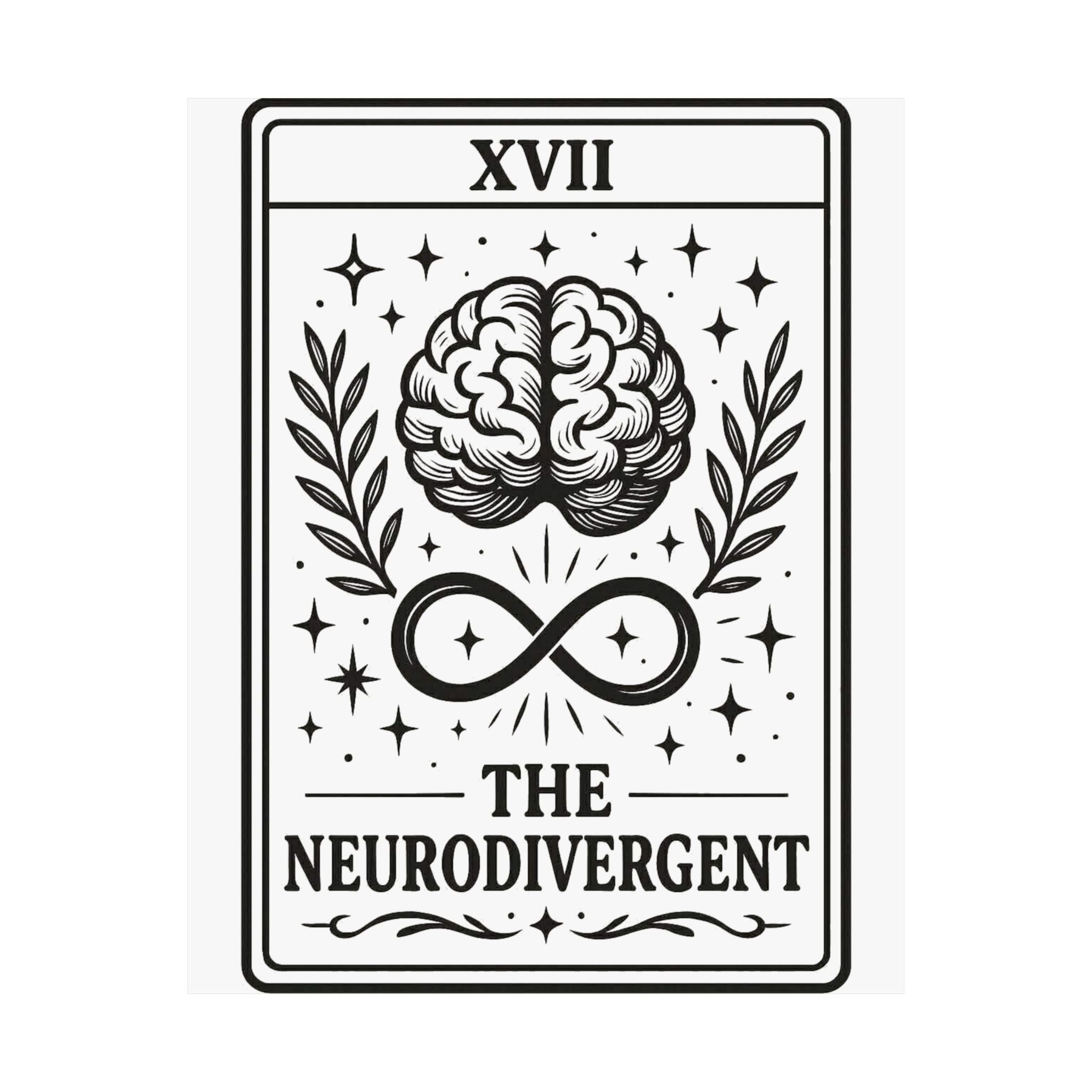 Neurodivergent Tarot Art Poster | Matte Vertical Poster
