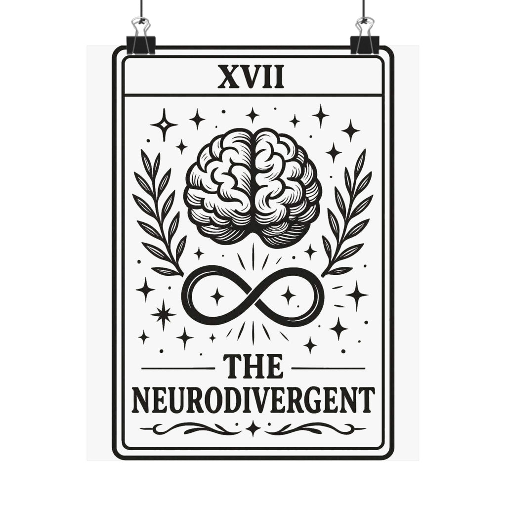 Neurodivergent Tarot Art Poster | Matte Vertical Poster