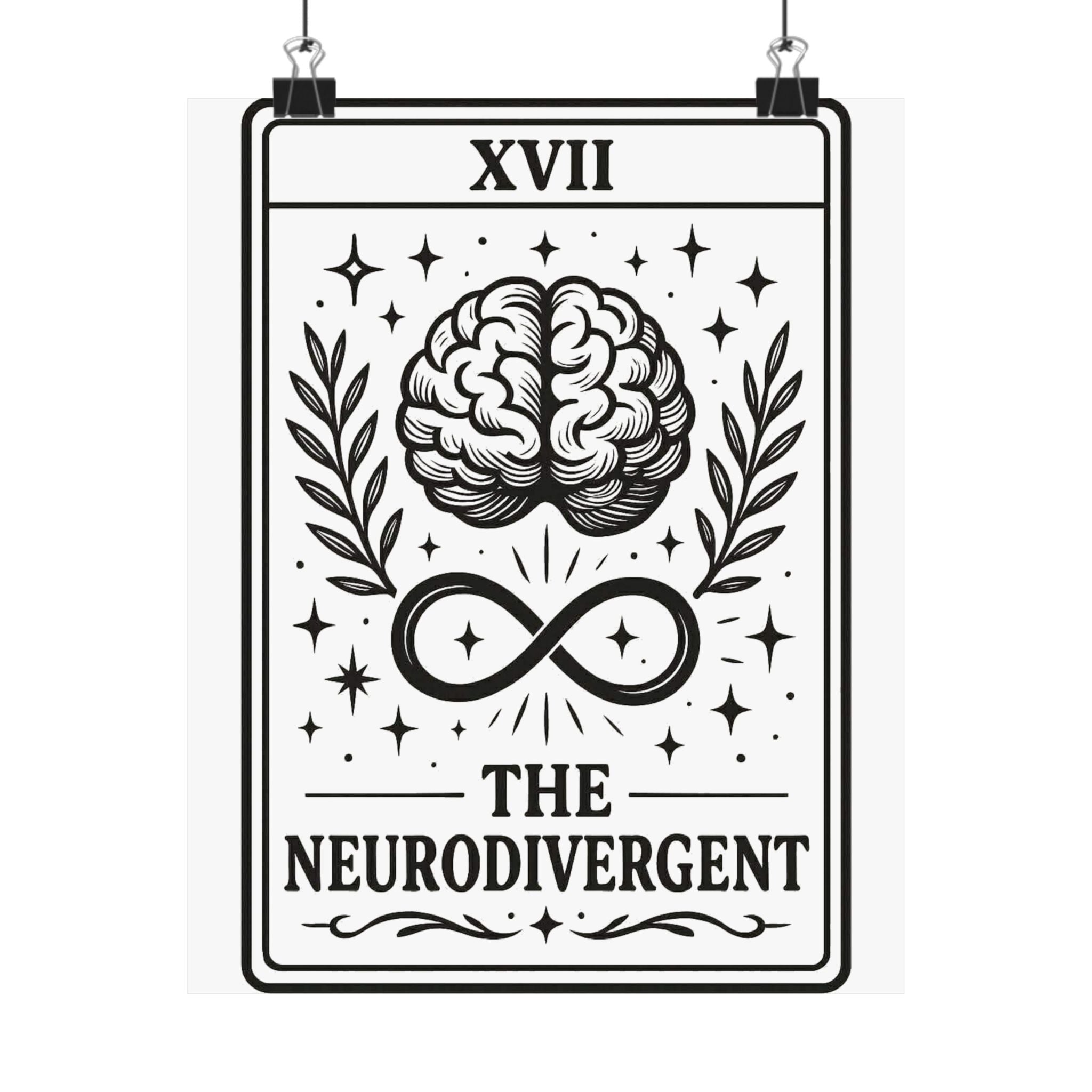 Neurodivergent Tarot Art Poster | Matte Vertical Poster