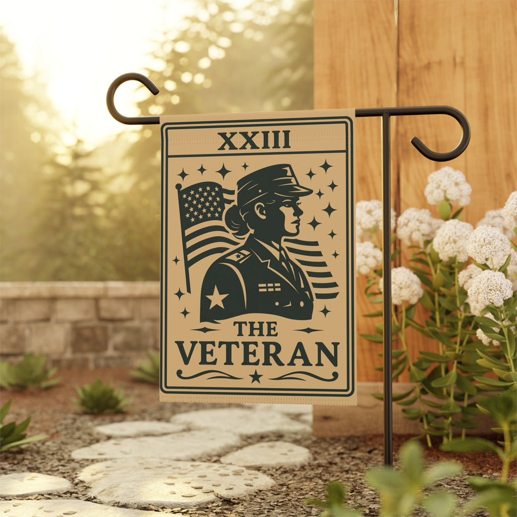 The Veteran garden flag Banner | Military Tribute, American Flag