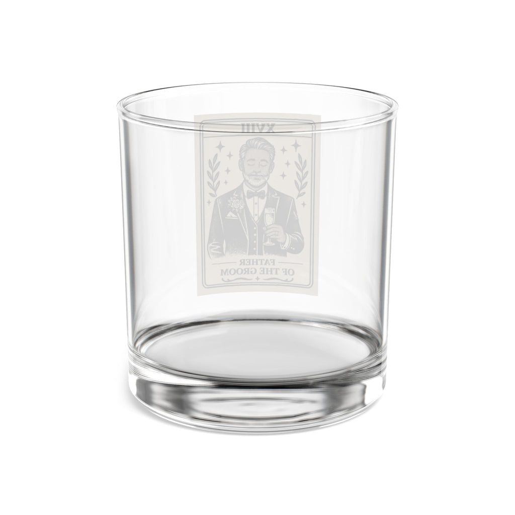 Father of the Groom Tarot Card Rocks Glass | 10oz Whiskey Glass