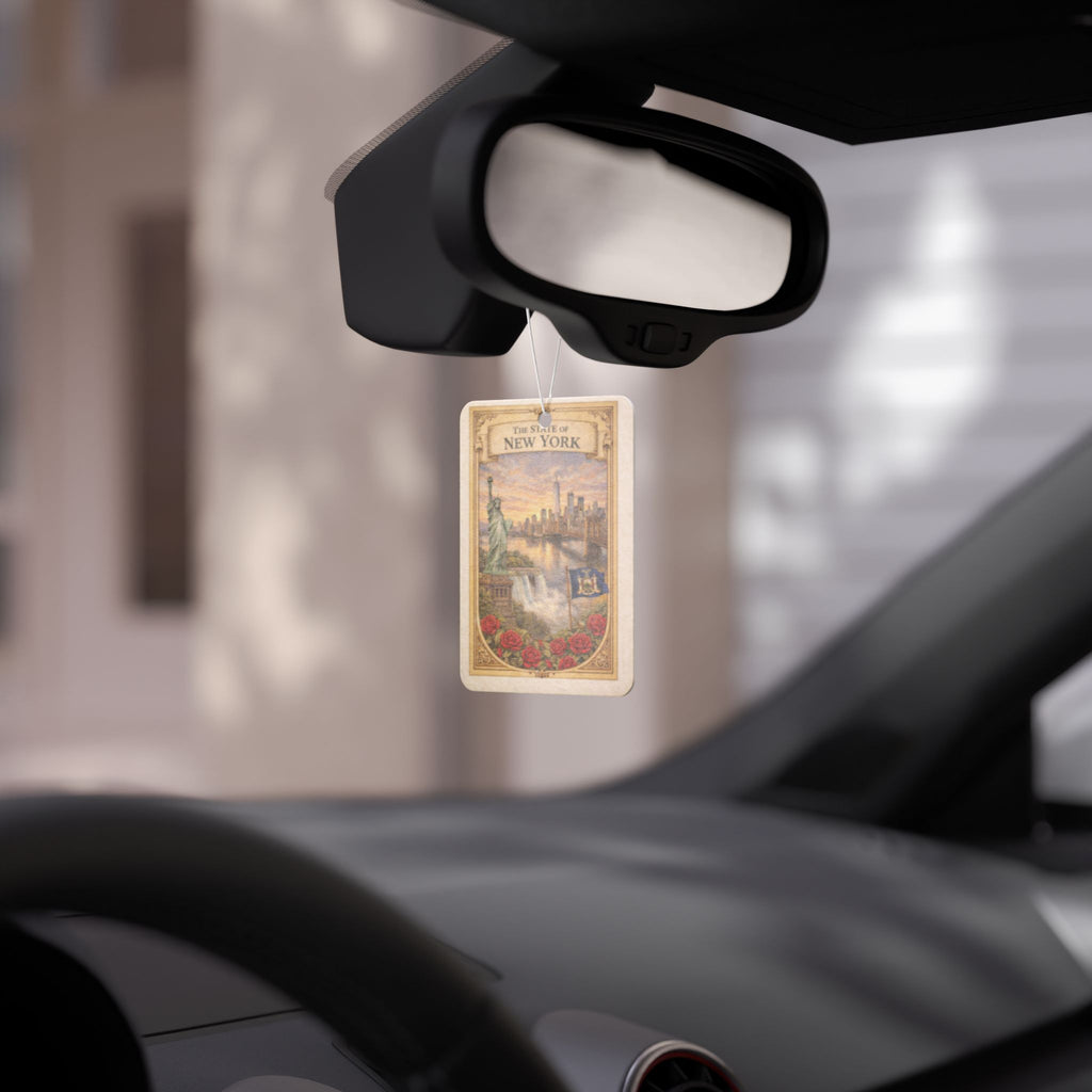 New York Car Air Freshener, NY State Gift, Travel Car Freshener, Hanging Car Decor, Road Trip Gift, New York Souvenir, Scented Car Charm