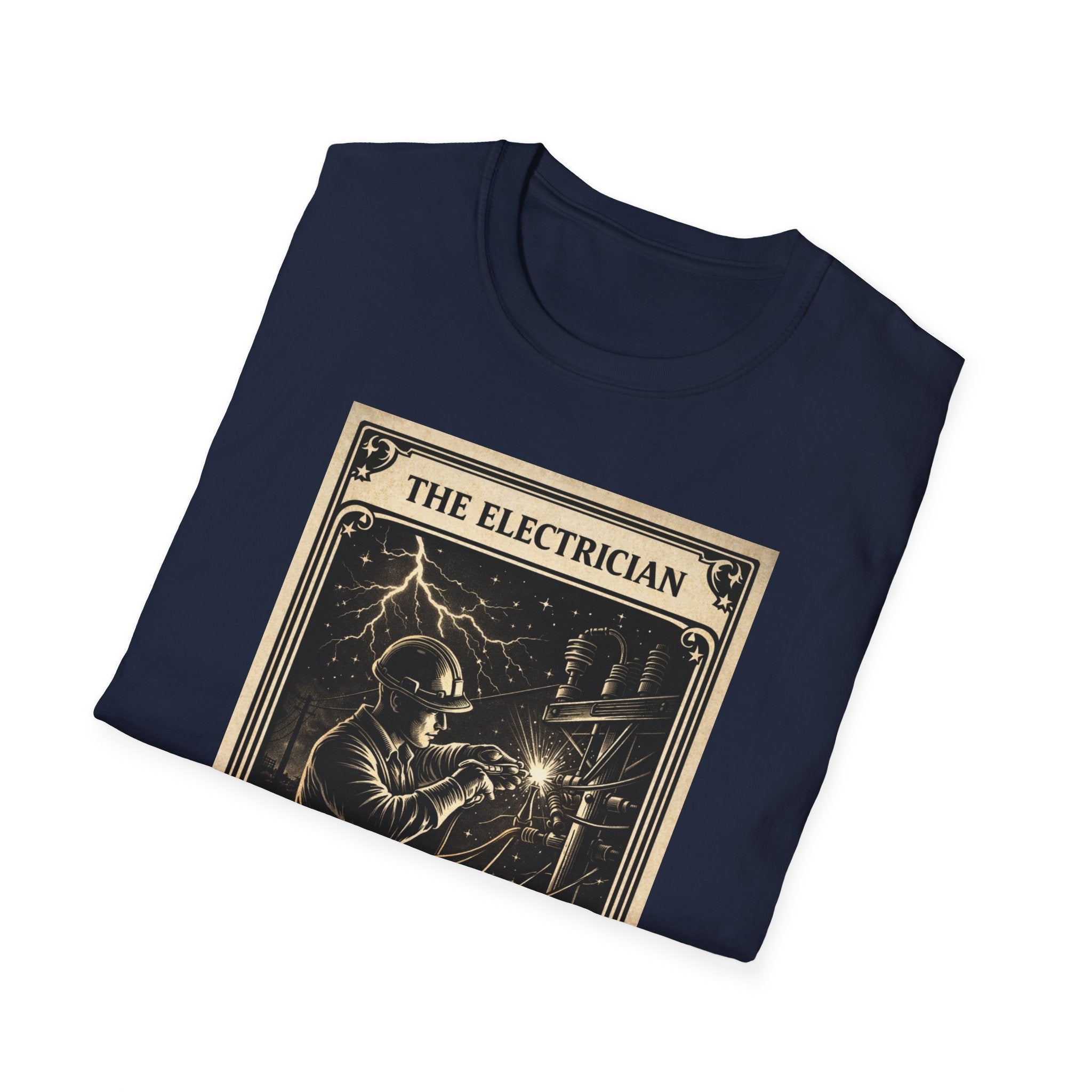Electrician Shirt Tarot Card, Lineman Electrician Gift, Electrician Tee, Blue Collar Shirt, Electrician Gift Idea, Trade Worker Shirt