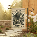 Army Soldier Illustration Garden & House Banner | Military Flag Yard Decor