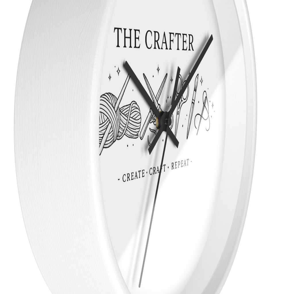 The Crafter yarn scissors art wall clock | Create Craft Repeat, Crafting decor