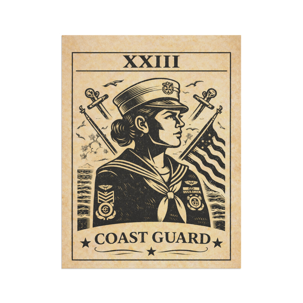Coast Guard Sailor Illustration Garden & House Banner | Patriotic Nautical Flag
