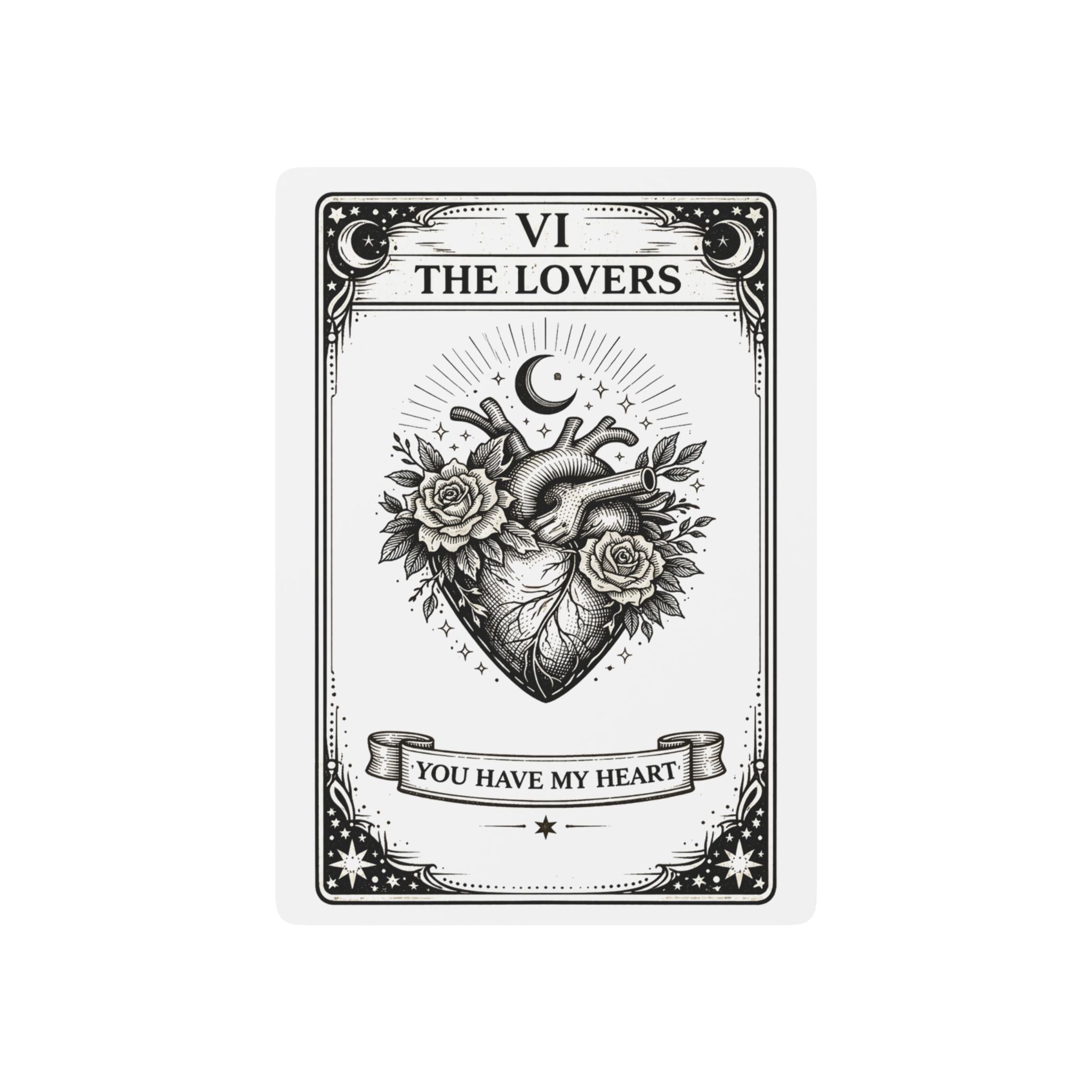 Tarot Lovers Playing Cards Poker Deck | The Lovers Card Ace Spade Design