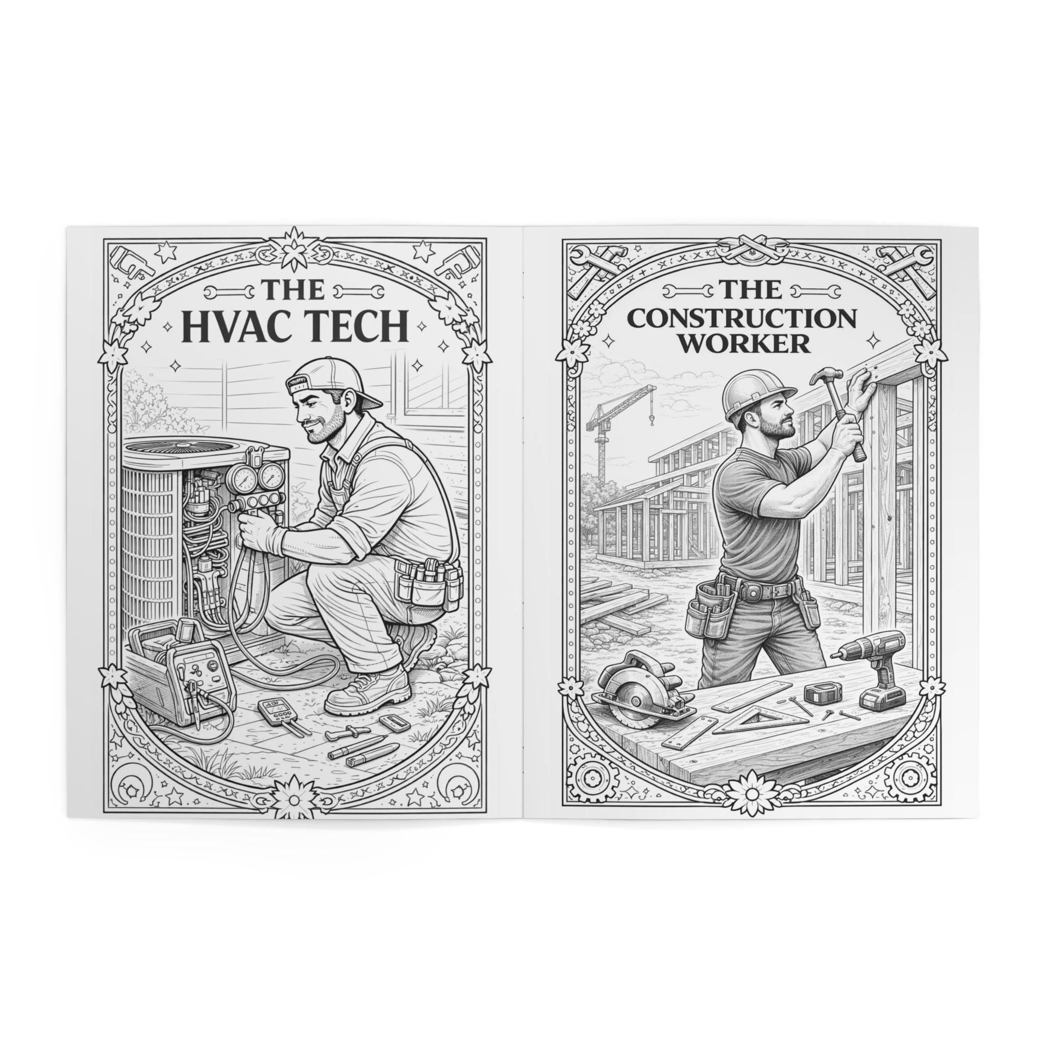 Blue Collar Coloring Book, Coloring Book | Skilled Trades Illustrations