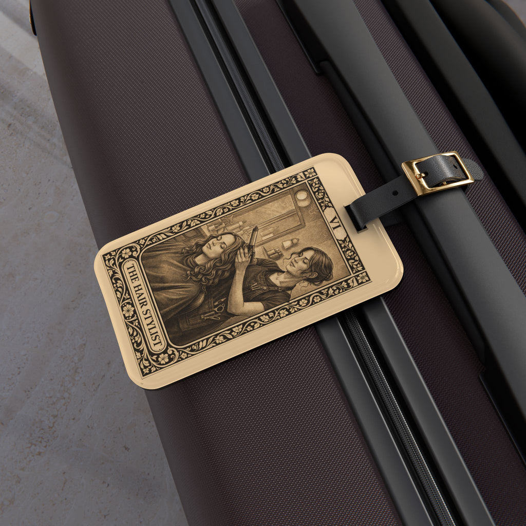 The Hair Stylist Luggage Tag | Tarot Card Illustration, Salon Theme