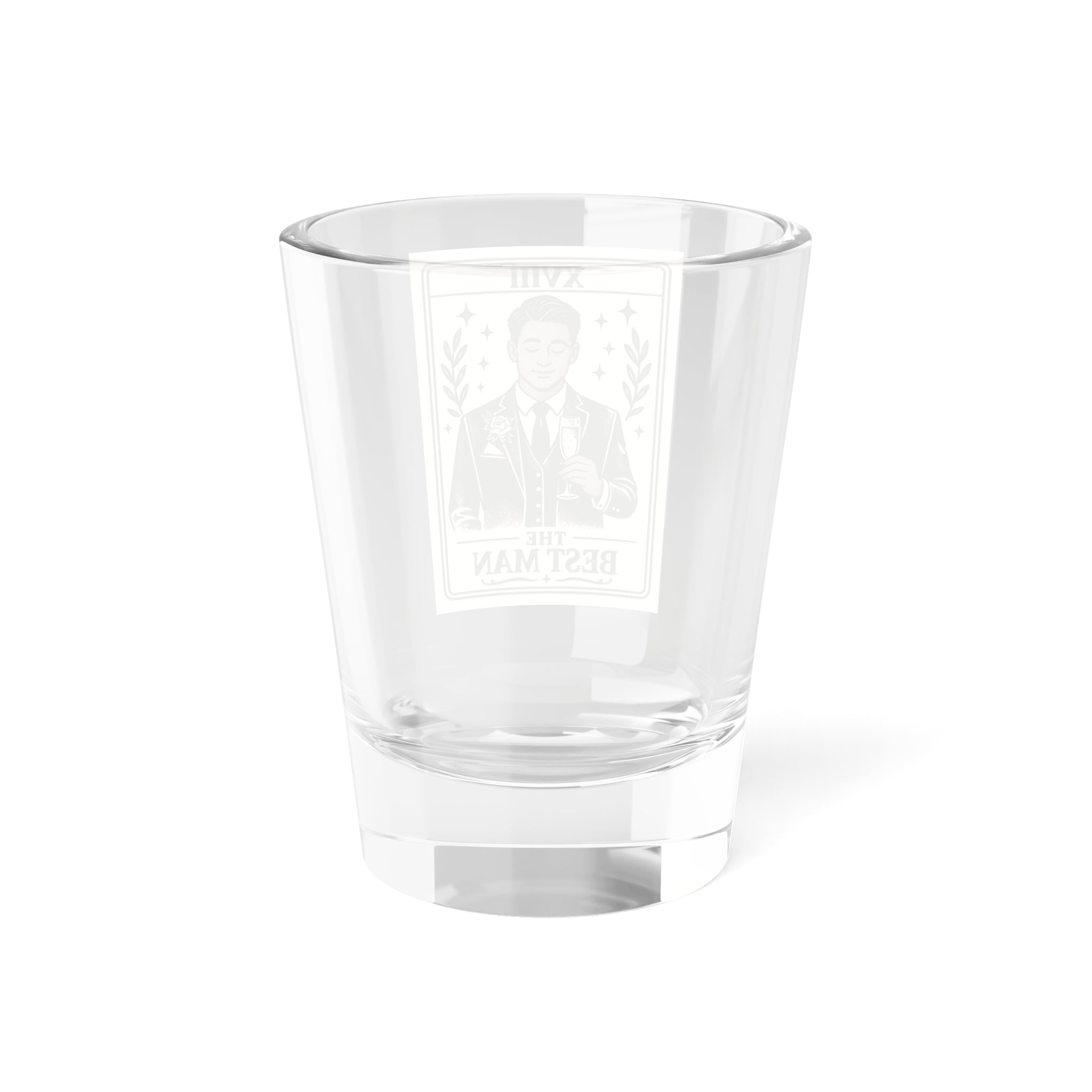 The Best Man Tarot Style Illustration Shot Glass | 1.5oz