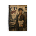 City Boy vintage newsboy notebook | Spiral Ruled Journal