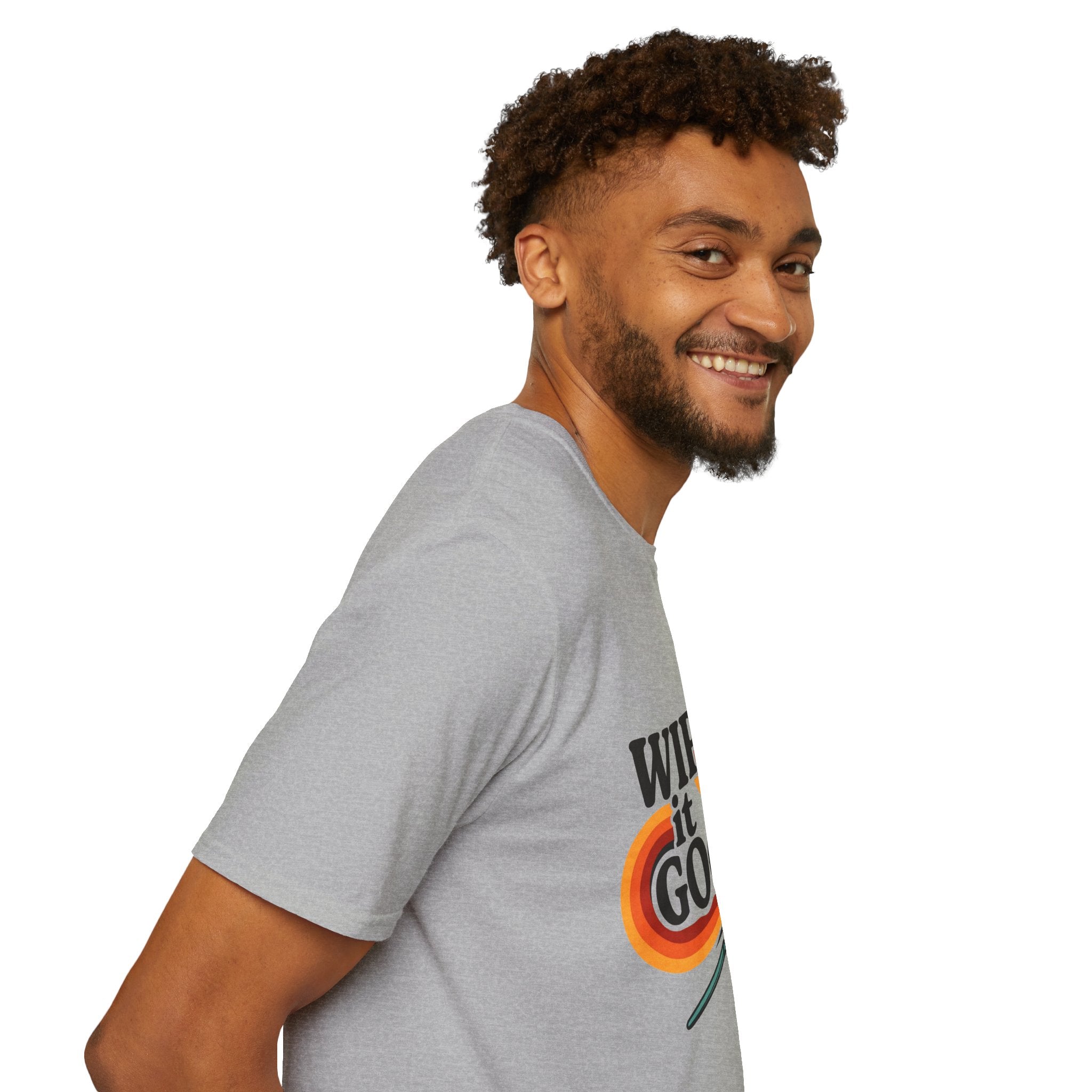 Wip It Good funny knitting design T-Shirt | yarn ball and crochet hook