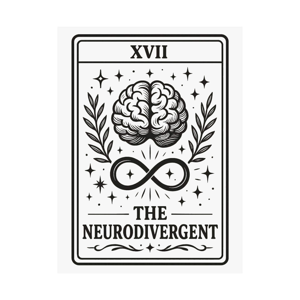 Neurodivergent Tarot Art Poster | Matte Vertical Poster