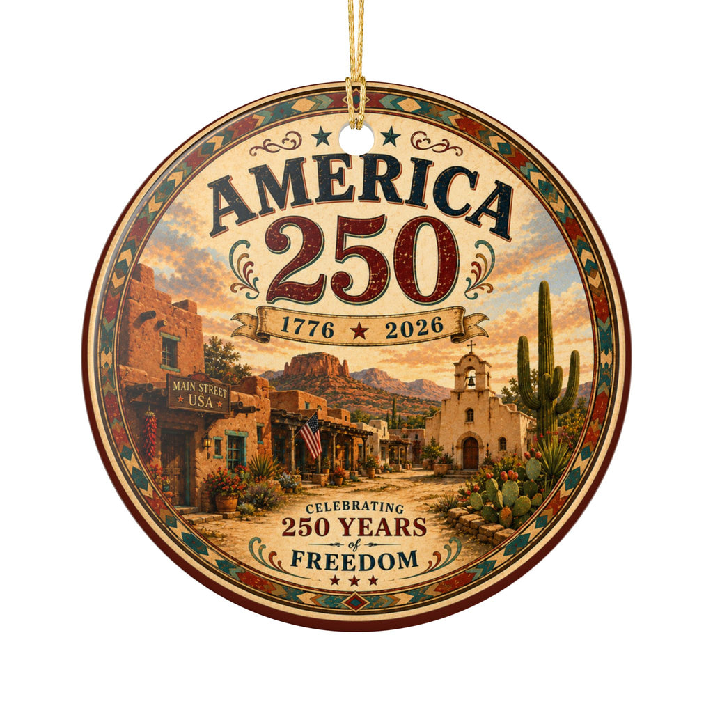 America 250 Ceramic Ornament | 1776-2026 250 Years of Freedom