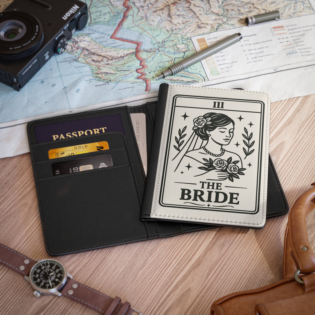 The Bride tarot bride illustration Passport Cover | wedding travel accessory