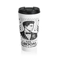 The Groom illustration travel mug | Wedding groom stainless steel tumbler