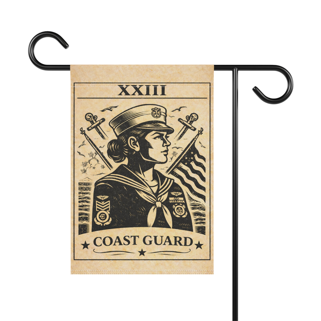 Coast Guard Sailor Illustration Garden & House Banner | Patriotic Nautical Flag