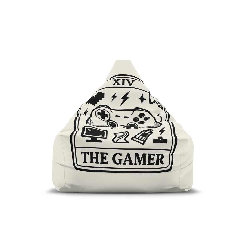 Gamer Crest Bean Bag Chair Cover | Video Game Controller, Headset, Console Icons