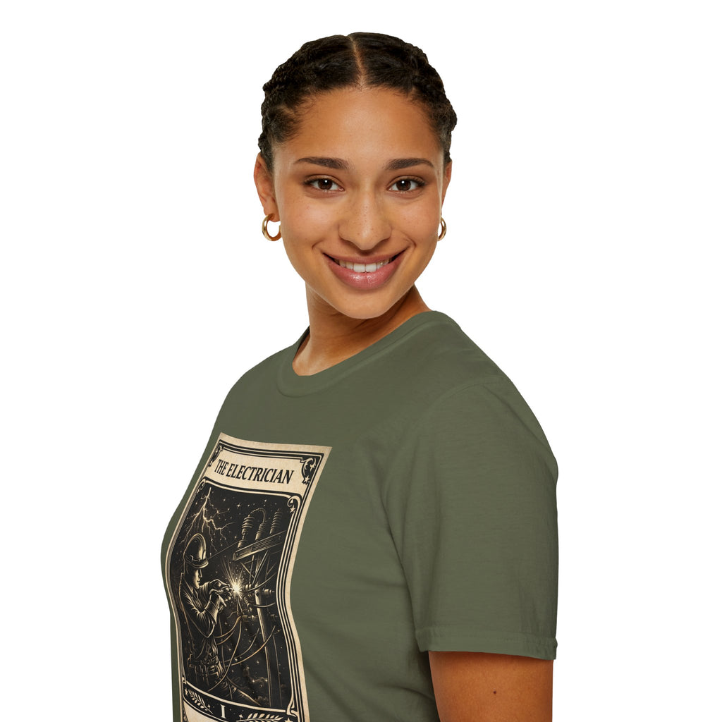 Electrician Shirt Tarot Card, Lineman Electrician Gift, Electrician Tee, Blue Collar Shirt, Electrician Gift Idea, Trade Worker Shirt