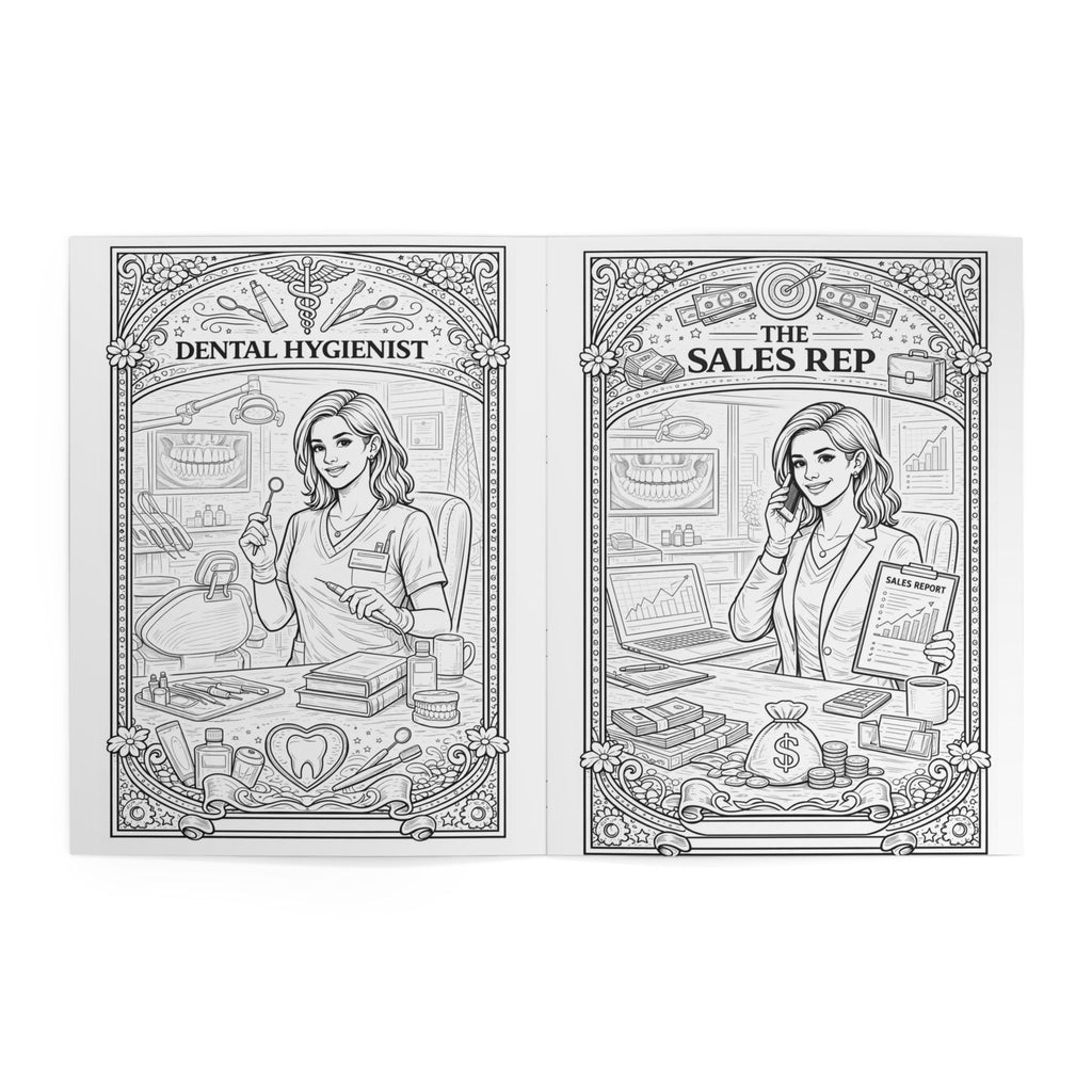 Women at Work Coloring Book | Careers Adult Coloring Book