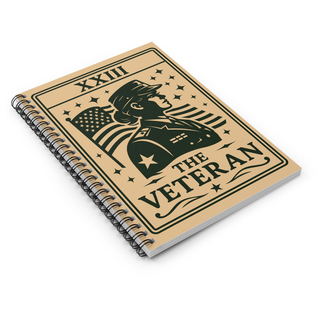 The Female Veteran Spiral Notebook | American Flag Military Tribute, Ruled Journal