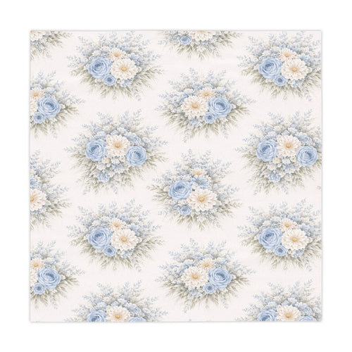 Blue Rose Bouquet Tablecloth | Floral Vintage Pattern, Cottagecore Dining