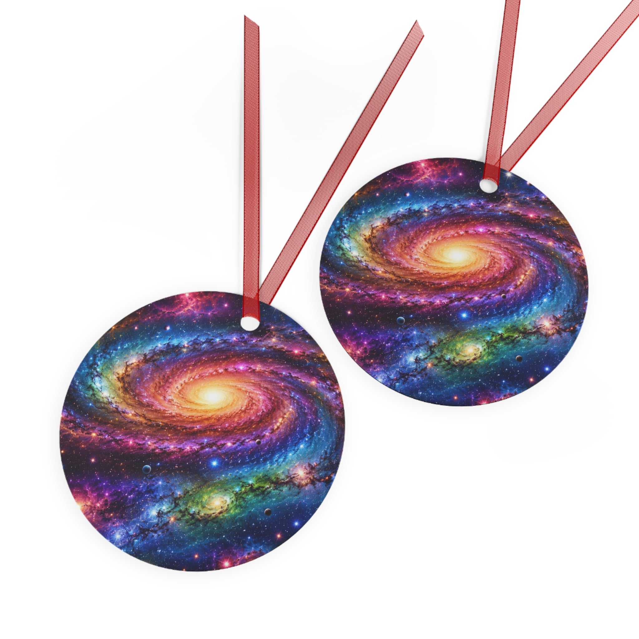 Galaxy Spiral Ornament | Metal Ornament, Space Nebula Christmas Decor