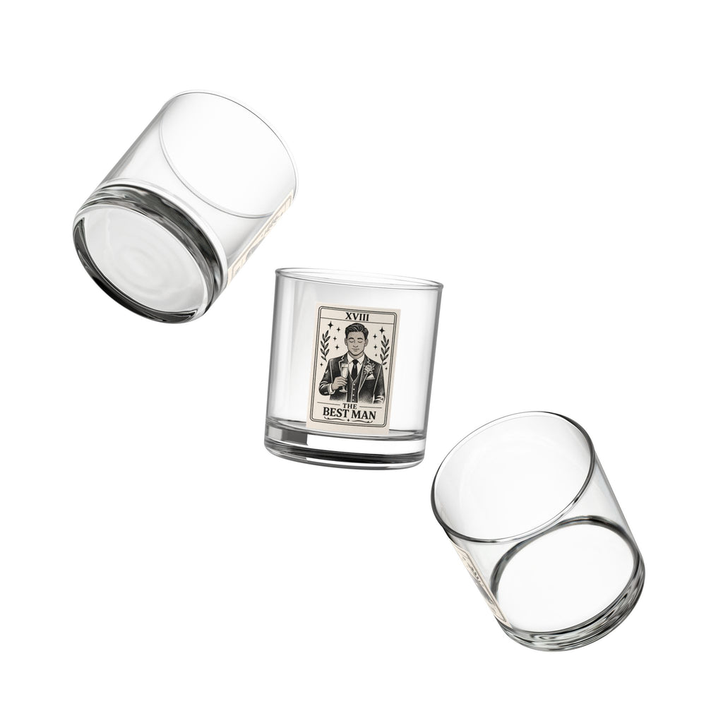 Tarot 'The Best Man' Rocks Glass | 10oz Whiskey Tumbler