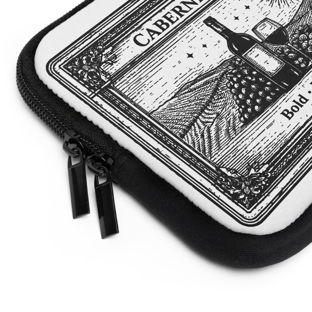 Cabernet Sauvignon Wine Label Laptop Sleeve | Vintage Vineyard Illustration