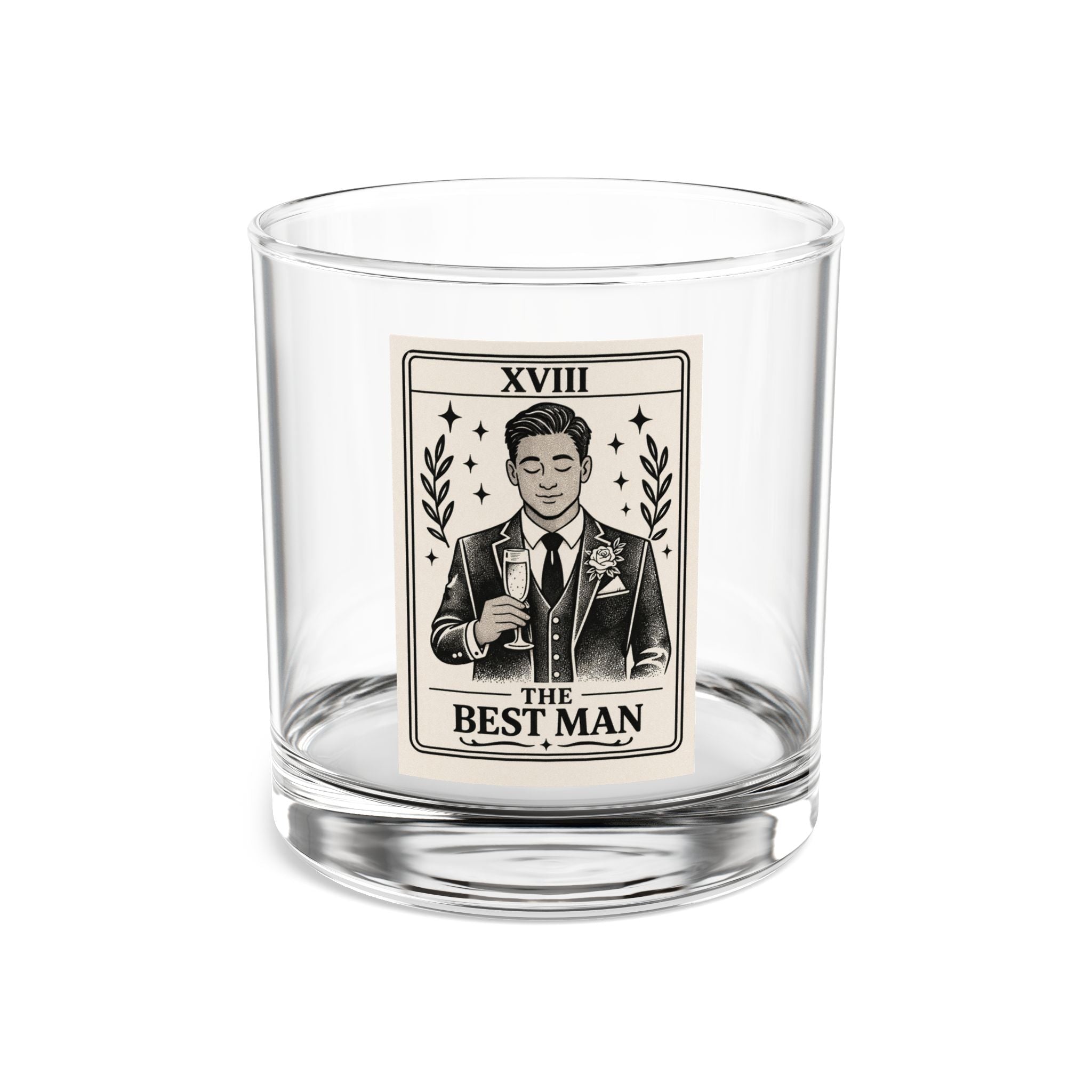 Tarot 'The Best Man' Rocks Glass | 10oz Whiskey Tumbler