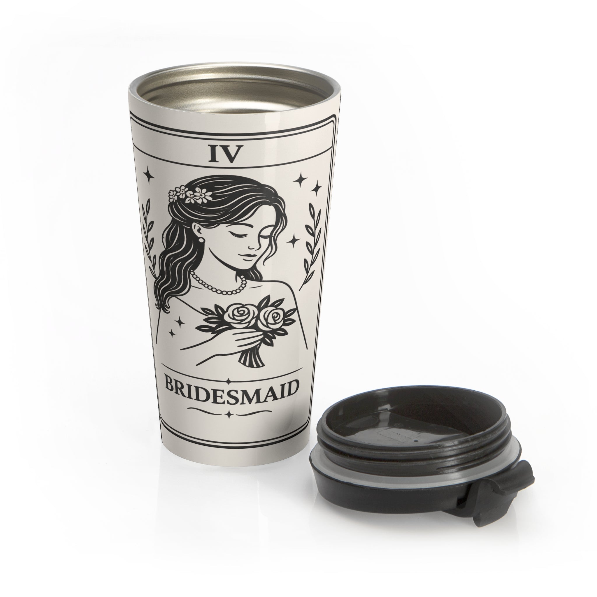 Bridesmaid Tarot Illustration Travel Mug | Bridal Party Stainless Steel