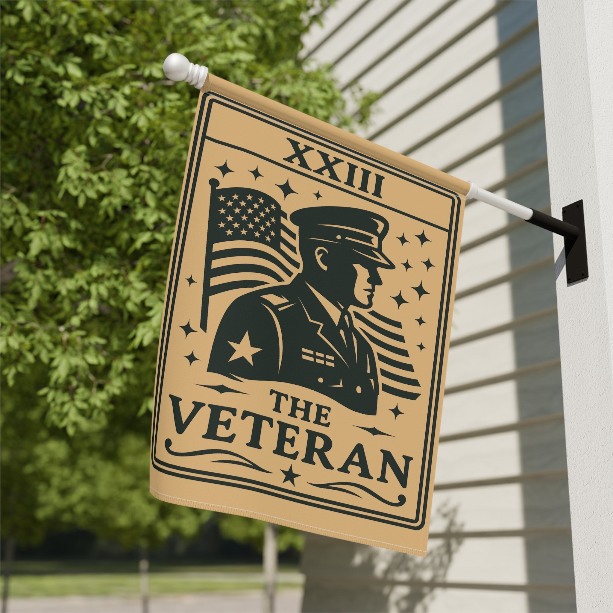 The Veteran Garden Flag | House Banner, Patriotic Military Design