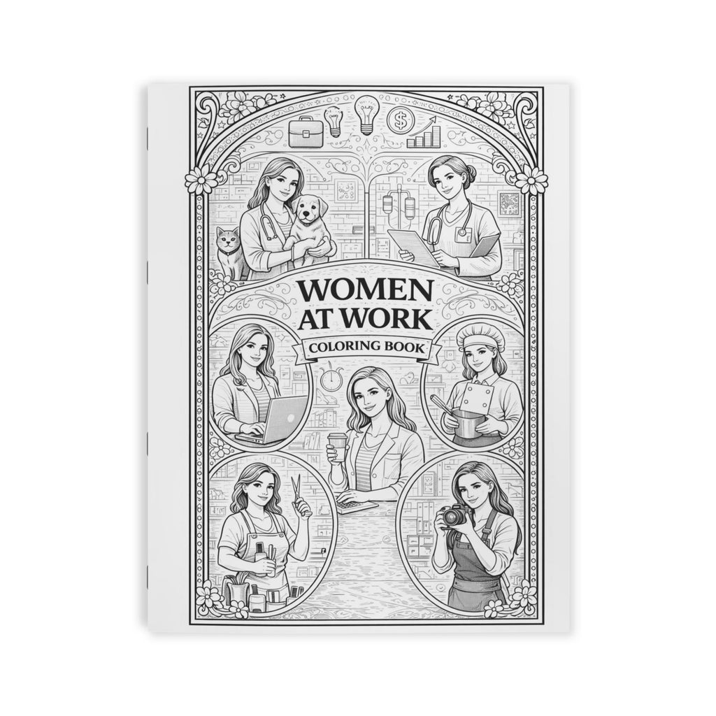 Women at Work Coloring Book | Careers Adult Coloring Book