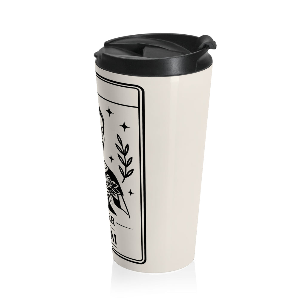 Mother of the Groom Travel Mug | Wedding Tribute, Floral Portrait