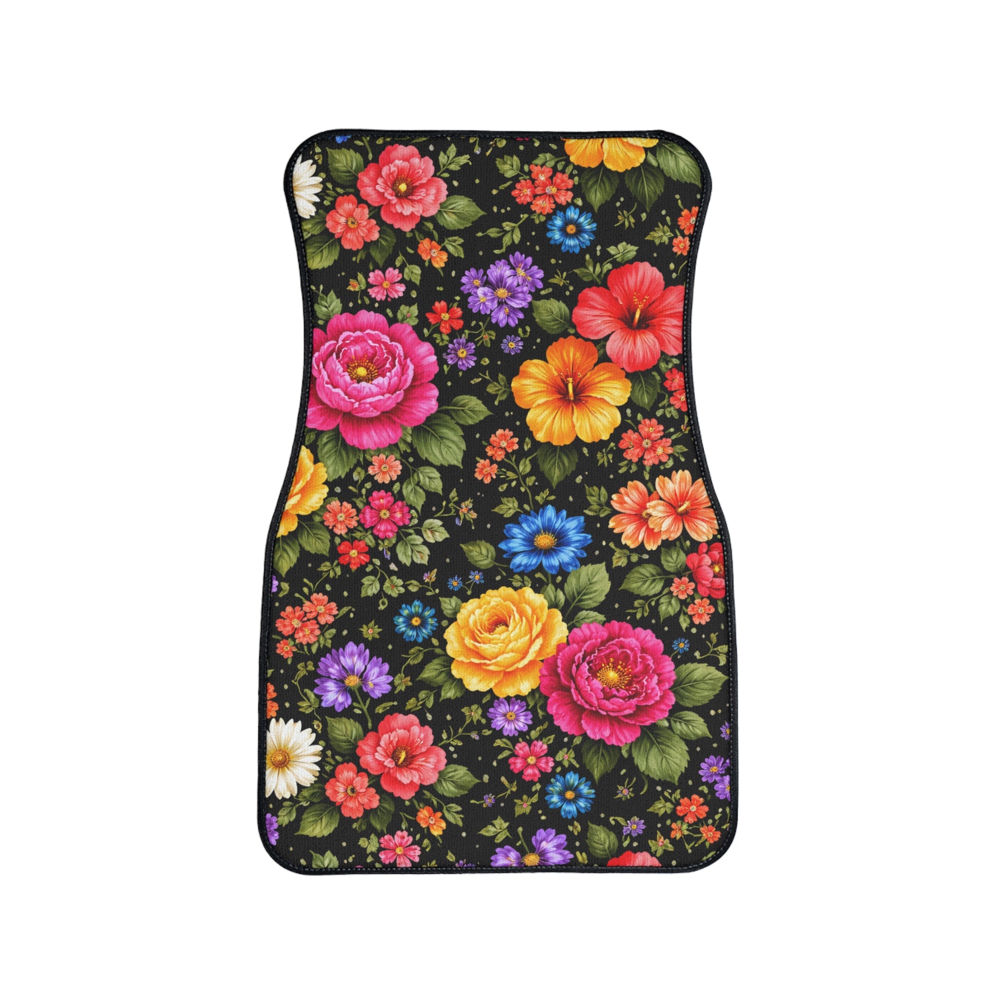 Colorful Floral Pattern Car Floor Mat | Floral Car Floor Mat