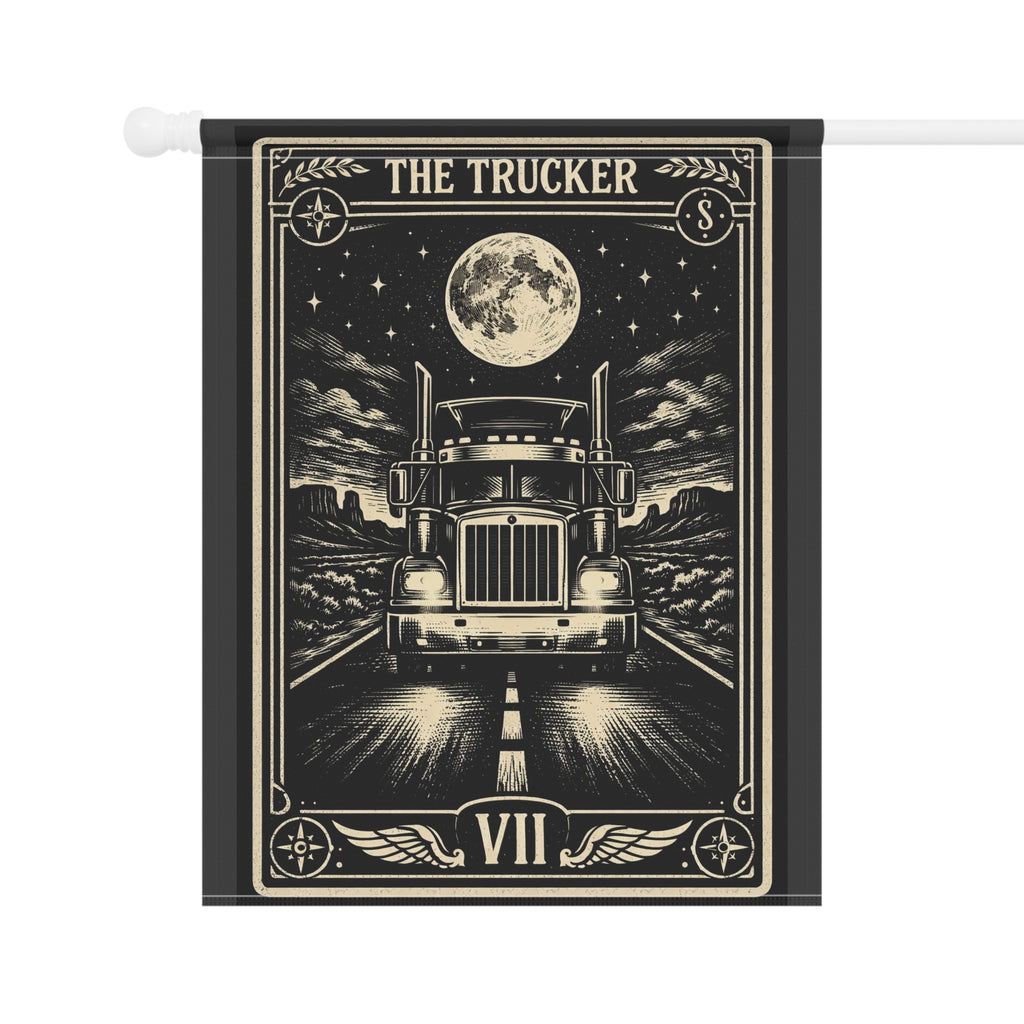 The Trucker Tarot-style Semi Truck Garden Banner | House Flag