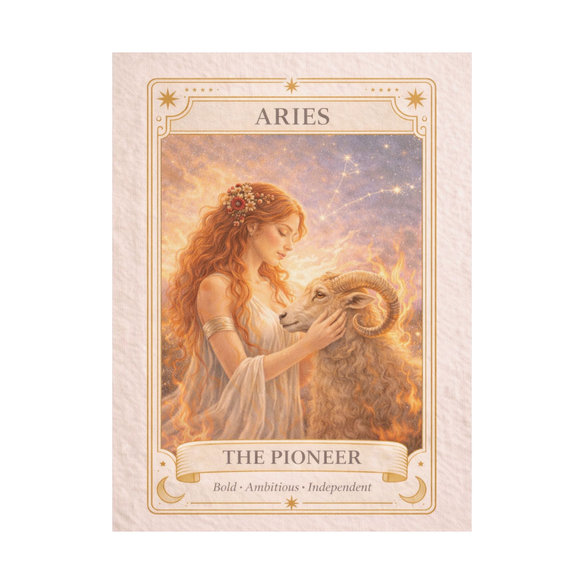 Aries Poster - Aries Zodiac Wall Art - Aries Decor - Astrology Poster - Zodiac Wall Art - Aries Gift - Horoscope Wall Art