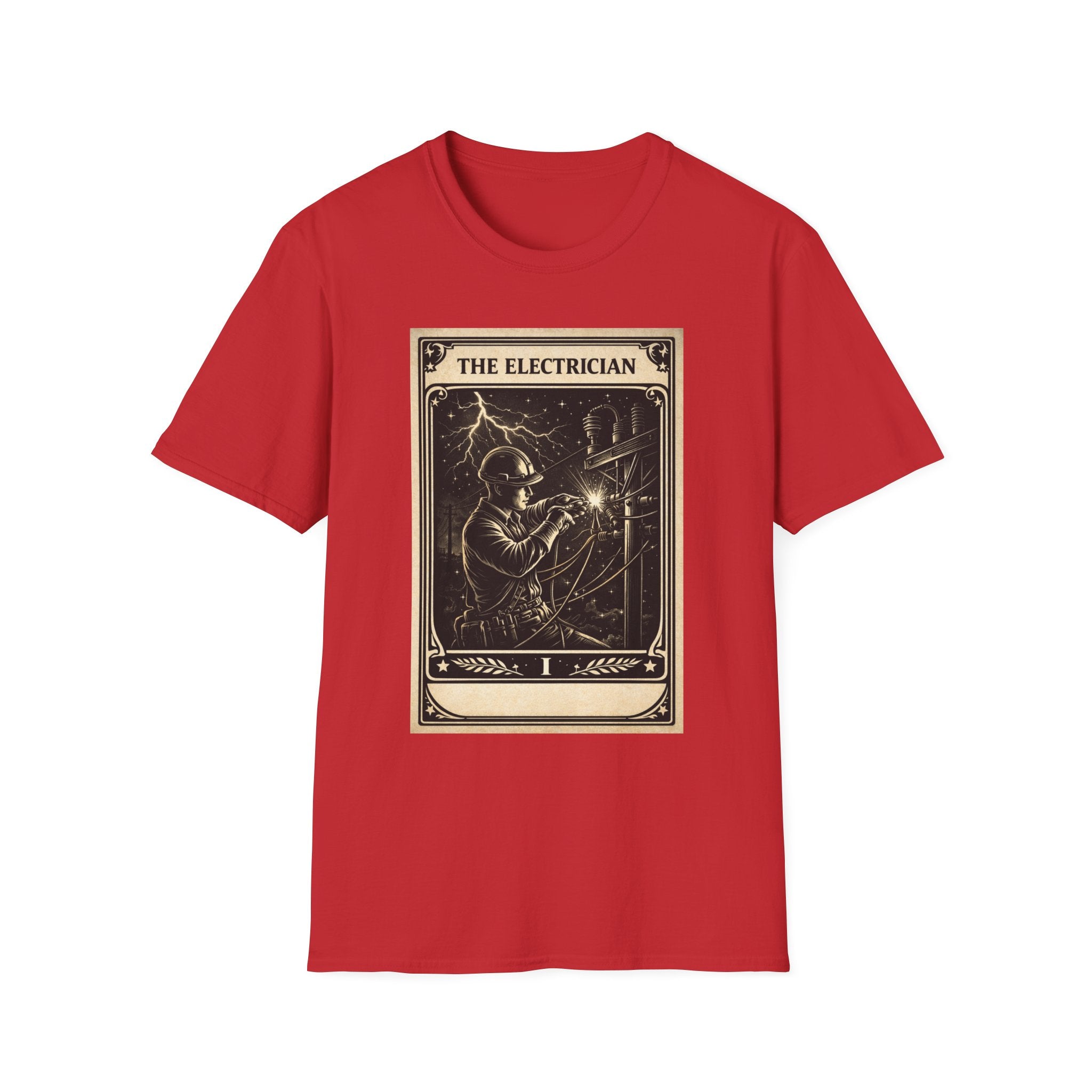 Electrician Shirt Tarot Card, Lineman Electrician Gift, Electrician Tee, Blue Collar Shirt, Electrician Gift Idea, Trade Worker Shirt
