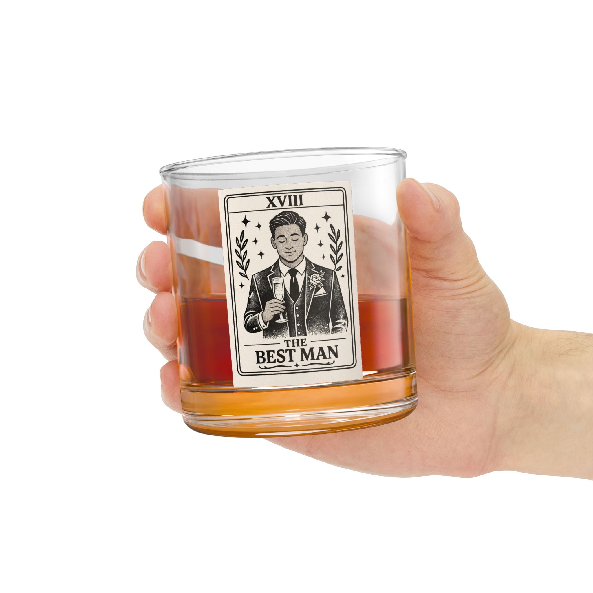 Tarot 'The Best Man' Rocks Glass | 10oz Whiskey Tumbler