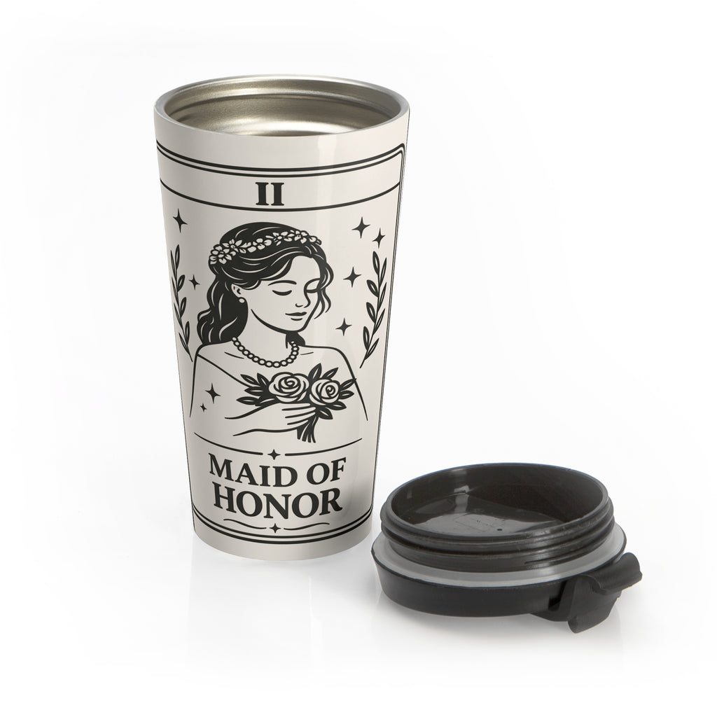 Maid of Honor Tarot Illustration Travel Mug | Bridal Party Stainless Steel