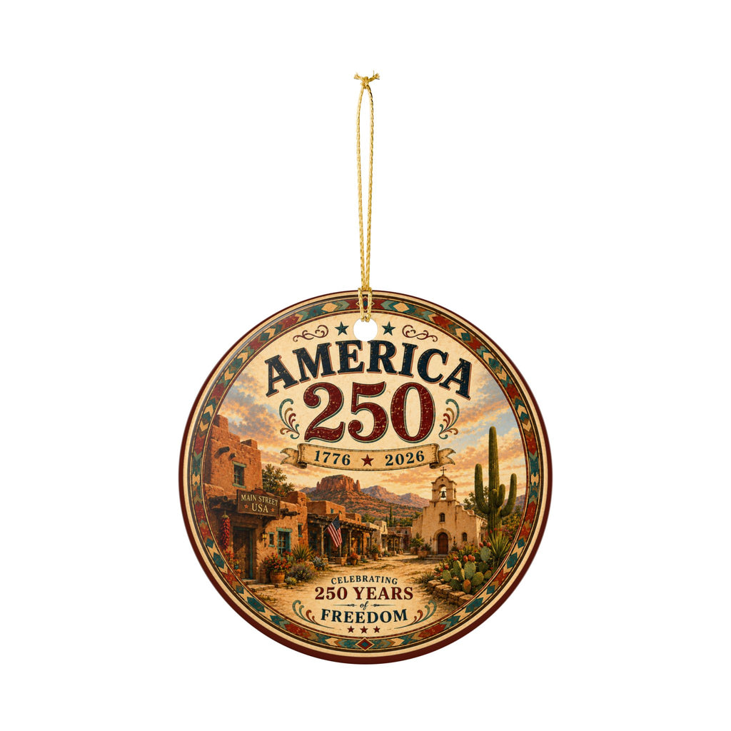 America 250 Ceramic Ornament | 1776-2026 250 Years of Freedom