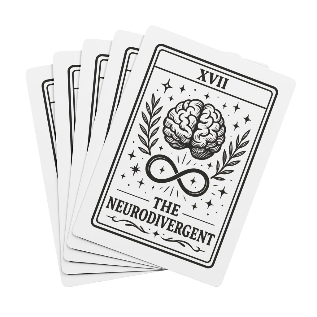 Neurodivergent Brain Infinity Poker Playing Cards | Tarot Style Ace